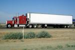 Interstate Highway I-5 near the Grapevine, Central Valley, California, Semi-trailer truck, Semi, VCTV05P11_15