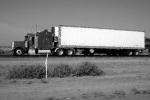 Interstate Highway I-5 near the Grapevine, Central Valley, California, Semi-trailer truck, Semi, VCTV05P11_15BBW