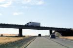 Overpass, Interstate Highway I-5 near the Grapevine, Central Valley, California, Semi-trailer truck, Semi, VCTV05P13_09