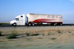 Radd Baye, Interstate Highway I-5 near the Grapevine, Semi-trailer truck, Semi