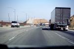 Interstate Highway I-5, Grapevine California, Semi-trailer truck, Semi