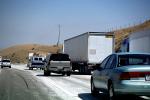Interstate Highway I-5, Grapevine, California, Semi-trailer truck, Semi