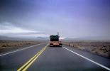 Flatbed Trailer Truck, desert, north of Bishop, US Highway 395, VCTV06P04_12