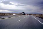Oversize load, Flatbed Trailer Truck, wide, desert, north of Bishop, US Highway 395