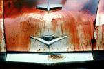 Hood Ornament, Rusting Car, Rust, Grayland Beaches, 1953 Kaiser Manhattan, automobile, VCZV01P03_02