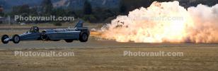 smoke, jet, exhaust, flames, power, thrust, Air Force Jet Car, Panorama, VFRD01_015