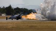 smoke, jet, exhaust, flames, power, thrust, Air Force Jet Car, VFRD01_017