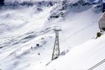 Pylon, Castors and Roller systems, Zuqspitze, Germany, Snow, Tower, 1970, VGTV01P14_04
