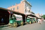 Conestoga Wagon, Wagon Train, California or Bust, Old Town, buildings, street, VHCV01P08_16