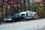 Taurus Trailer, GMC Pickup truck, Pipestem State Park, West Virginia, October 1985, VLRV01P12_12