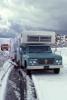 1962 Dodge 200 Pickup Truck, camper, trailer, Snow, Ice, cold, rest stop, roadside stop, 1960s, VLRV01P15_03B
