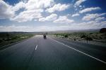 Honda, Man, Woman, Riding, Desert, road, highway, cumulus clouds, VMCV01P06_04