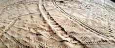Sand, Beach, Oregon, Tire Tracks, VORV01P03_17