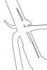 Brake handle outline, Line Drawing, Wratchet