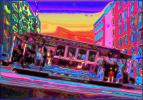 Psychedelic Cable Car, Many Faces, decorated, psyscape, VRCV02P10_17