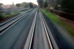 Caltrain rails, speed, motion blur, VRFD01_041