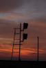 Highway-43, Signal Lights, north of Bakersfield, Sunset Clouds