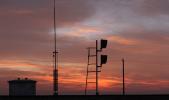 Signal Lights, Highway-43, north of Bakersfield, Sunset Clouds, VRFD01_068