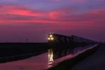 BNSF 7368, Container Shipment, GE ES44DC, Sunset Clouds, VRFD01_078