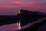 BNSF 7368, Container Shipment, GE ES44DC, Sunset Clouds, VRFD01_079