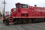 NWP 2009, Northwestern Pacific Diesel Locomotive, RailPower RP20BD, 4th Street, Petaluma, California, VRFD01_132