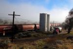 Hopper Railcars, foggy morning, near the Tehachapi Loop, VRFD01_164