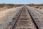 Railroad Tracks in the Heat, Mojave, VRFD01_204