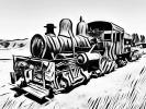 Chalk Sketch of Steam Locomotive, VRFD01_252