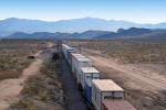 Intermodal, Flatcars, Mountains, Mojave Desert, Yucca, 16 January 2020, VRFD01_297