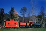 Bear Creek Junction, Old Sidewinder, GCRR 214, Red Caboose, Shay, Bear Creek Scenic Railroad near Robbinsville, NC, 1968, 1960s