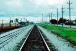 Railroad Tracks, Monterey County, Converging Lines, Rail, 29 February 1988