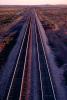 Railroad Tracks, desert, vanishing point, Arizona, 2 June 1989, VRFV02P05_02.0754
