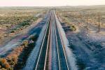 Railroad Tracks, desert, vanishing point, Arizona, VRFV02P05_03.3290