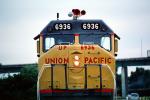 UP 6936 head-on, EMD DDA40X "Centennial" locomotive, Union Pacific Railroad