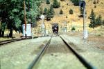 Railroad Tracks, Tunnel, Signals, Side-Track, Sierra-Nevada Mountains, California, 10 August 1991, VRFV02P10_05