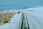 Curve in the Tracks, Snow, Brush, Shrub, Ice, Cold, Cool, Frozen, Icy, Winter, hills, mountains, VRFV03P02_17.3290
