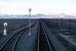Signal Light, Railroad Tracks, Winter, hills, mountains, VRFV03P03_14