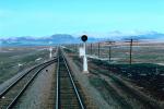 Signal Light, Railroad Tracks, Winter, hills, mountains, VRFV03P03_15.3290