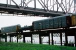 Freight Train, Mississippi River, Bridge, Railroad Tracks, Saint Louis, VRFV03P08_07