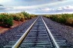 Converging Rail Lines, Vanishing Point, Railroad