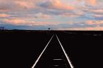 Converging Rail Tracks, Vanishing Point, Railroad, Signal Light, 13 November 1993