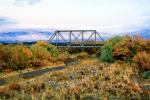 Truss Bridge, Shrub, River, Clouds, New Mexico, VRFV03P11_04