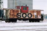 Rusty Caboose, SOO line, Milwaukee Winter, Snow, Ice, Cold