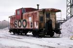 Rusty Caboose, SOO line, Milwaukee Winter, Snow, Ice, Cold