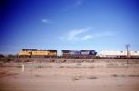 UP 9499, between Phoenix and Tucson, CSX 7327, Piggyback Container, intermodal