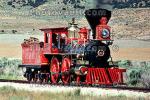 Jupiter Steam Engine, 4-4-0, Central Pacific Railroad #60, Promontory, National Historic Civil Engineering Landmark, Joining of the Rails, Transcontinental Railroad, May 10, 1869, VRFV06P15_03B