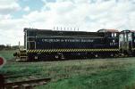 Colorado & Wyoming Railway Switcher, C&W 1107, Baldwin VO-1000, Seward Nebraska, September 1974, 1970s, VRFV07P09_03