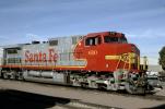 GE C44-9W	610, Santa-Fe ATSF Diesel Locomotive, Red & Silver, Warbonnet, VRFV07P14_13