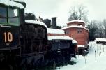 Shay #10, Caboose, snow, cold, winter, 1960s