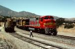 ATSF 528, Santa-Fe locomotive, Tehachapi, GE B40-8W, B40